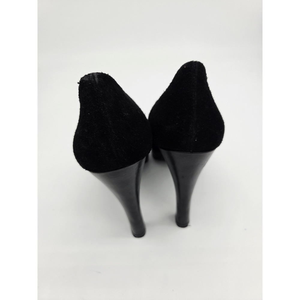 MICHAEL Michael Kors Black Heel Platform Suede Pumps Women's Sz 7.5 Round Toe - Picture 3 of 7